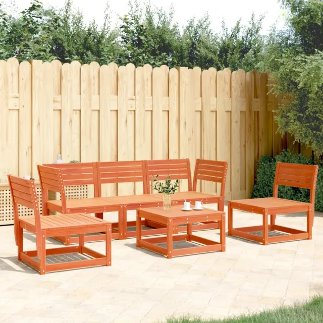 vidaXL 5-delige Loungeset massief grenenhout wasbruin bruin, foto 2