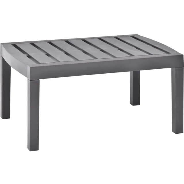 vidaXL Tuintafel 78x55x38 cm kunststof mokkakleurig grijs, foto 2