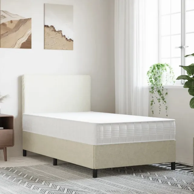 vidaXL Pocketveringmatras middelhard-hard 100x200 cm wit