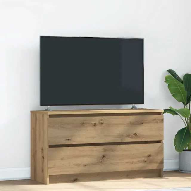 vidaXL Tv-meubel 100x35x54 cm bewerkt hout artisanaal eikenkleurig, foto 2
