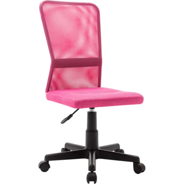 vidaXL Kantoorstoel - 44x52x100 - cm - mesh - stof - roze