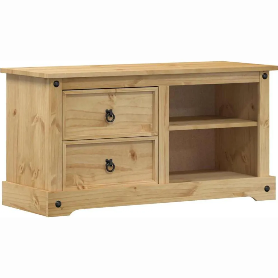 vidaXL Tv-meubel Corona 100x40x52 cm massief grenenhout bruin, foto 3