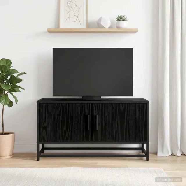 vidaXL TV-kast 80 x 34,5 x 40 cm Zwart eiken Bewerkt hout, foto 2