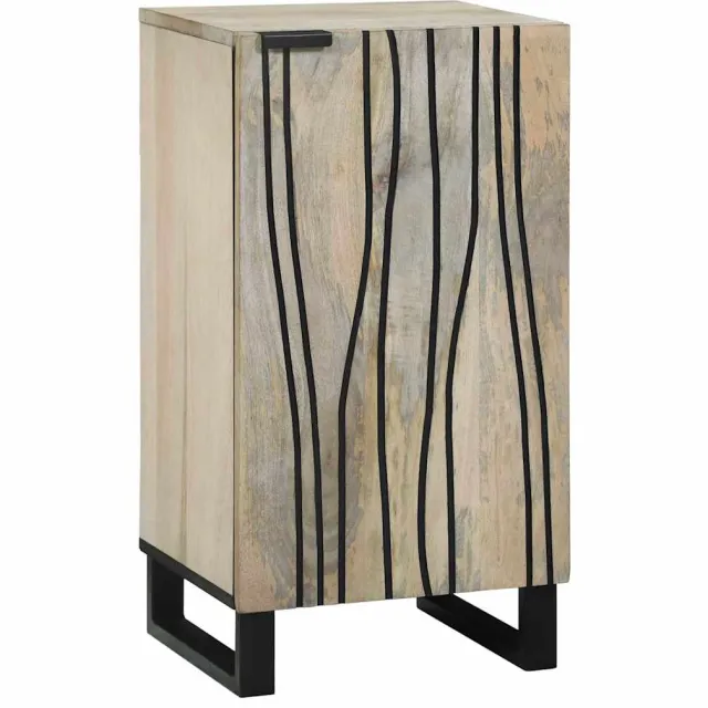 vidaXL Dressoir Wit 40 x 33 x 75 cm massief mangohout