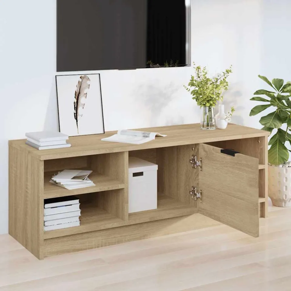 vidaXL Tv-meubel 102x35,5x36,5 cm bewerkt hout sonoma eikenkleurig, foto 3