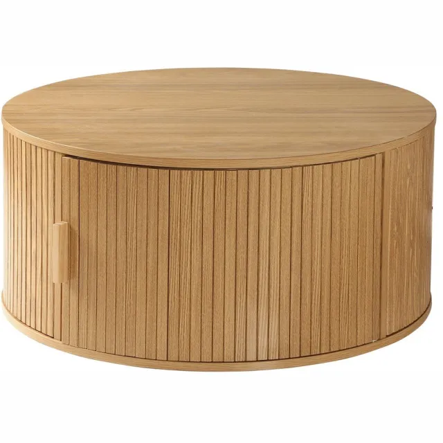 CaliCosy Ronde salontafel met opbergruimte D75 cm - ERNEST Houtlook