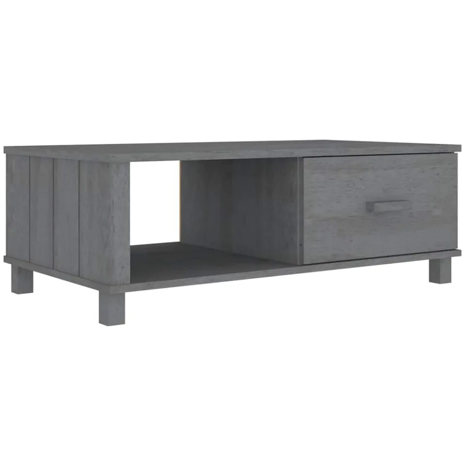 vidaXL Salontafel HAMAR 100x55x35 cm massief grenenhout donkergrijs