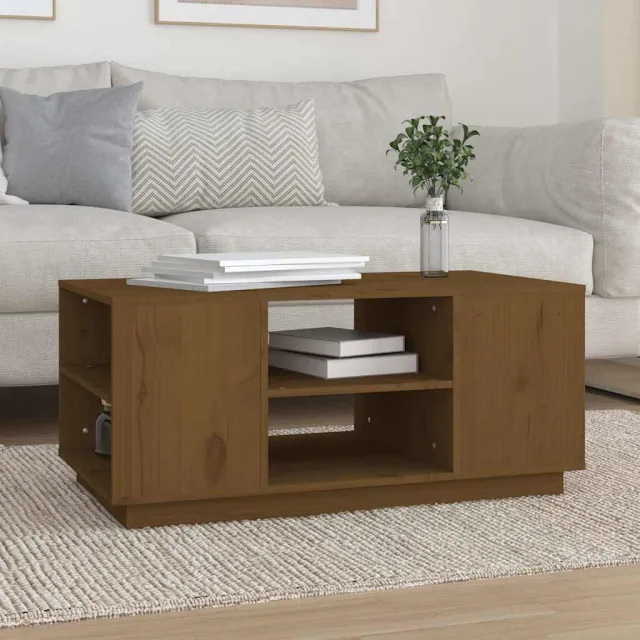 vidaXL Salontafel 90x49x40,5 cm massief grenenhout honingbruin bruin, foto 2
