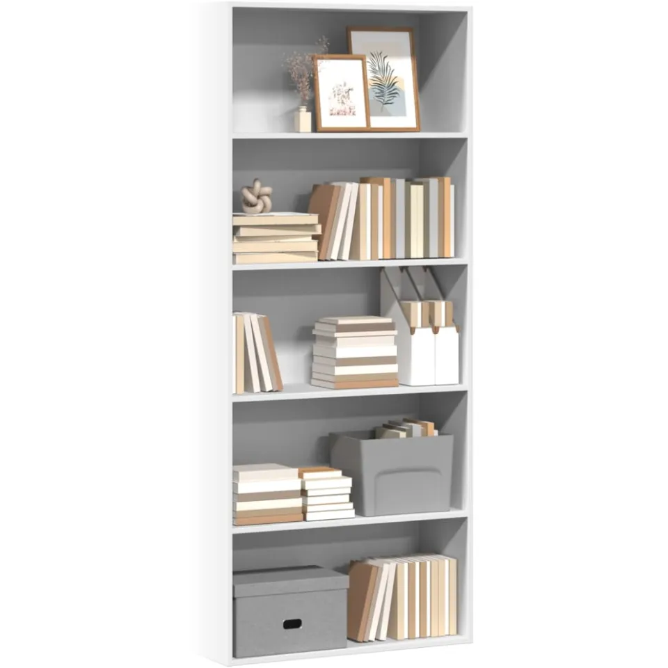 vidaXL Boekenkast 80x30x189 cm bewerkt hout wit
