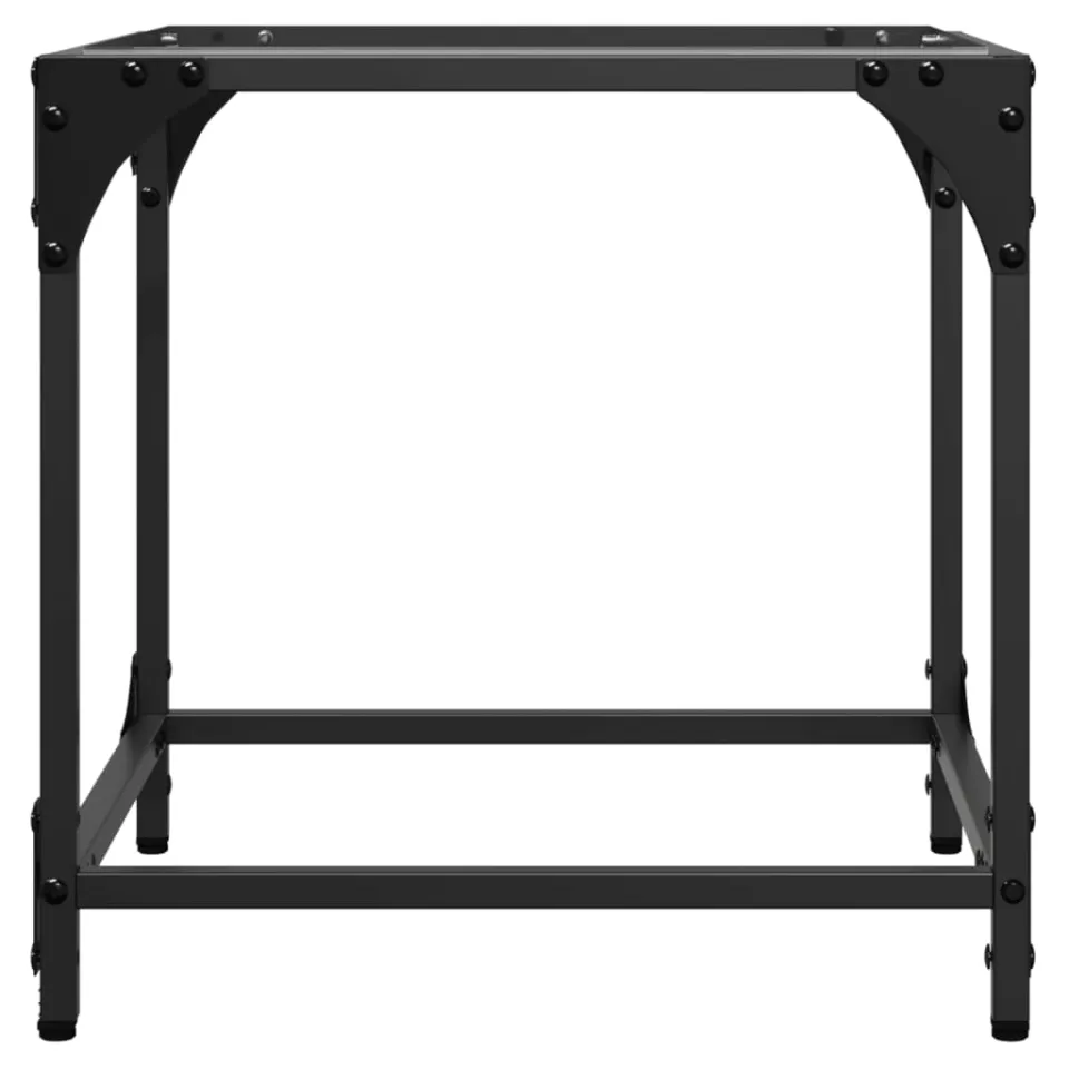 vidaXL Salontafel met transparant glazen blad 40x40x40 cm staal Transparent