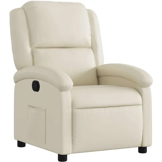 vidaXL Relaxfauteuil - crèmekleurig - kunstleer