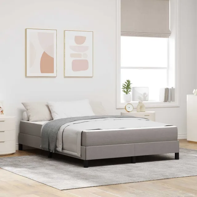 vidaXL Boxspringbed Taupe 160 x 200 cm Stof
