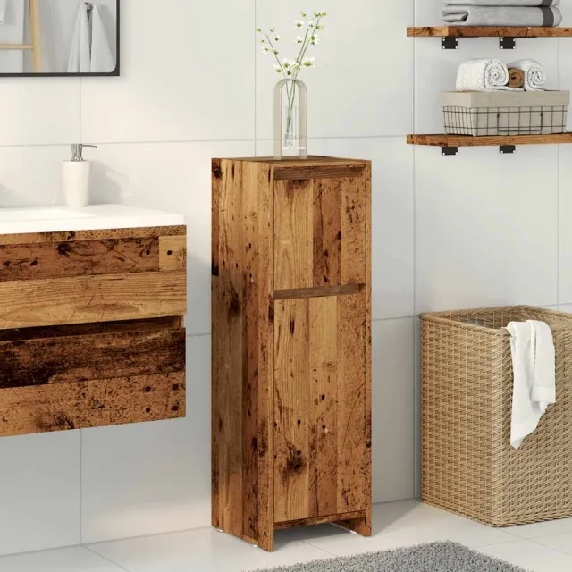 vidaXL Badkamerkast 30x30x95 cm bewerkt hout oud houtkleurig bruin, foto 2