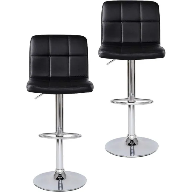 DailySupplies® Barkrukken set Van 2 - Barkruk met Rugleuning - Barstoel Zwart