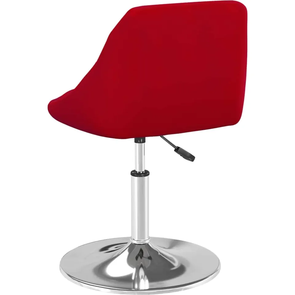 vidaXL Eetkamerstoelen draaibaar 6 st fluweel wijnrood, foto 3