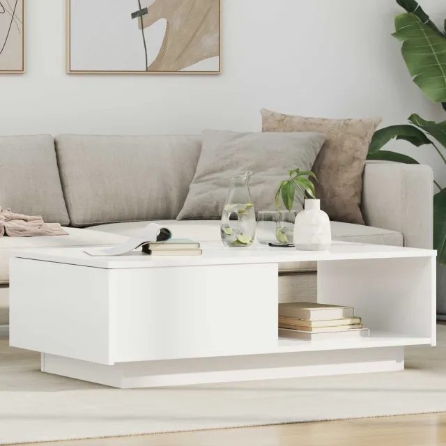 vidaXL Salontafel Wit 95 x 55 x 31 cm Bewerkt hout