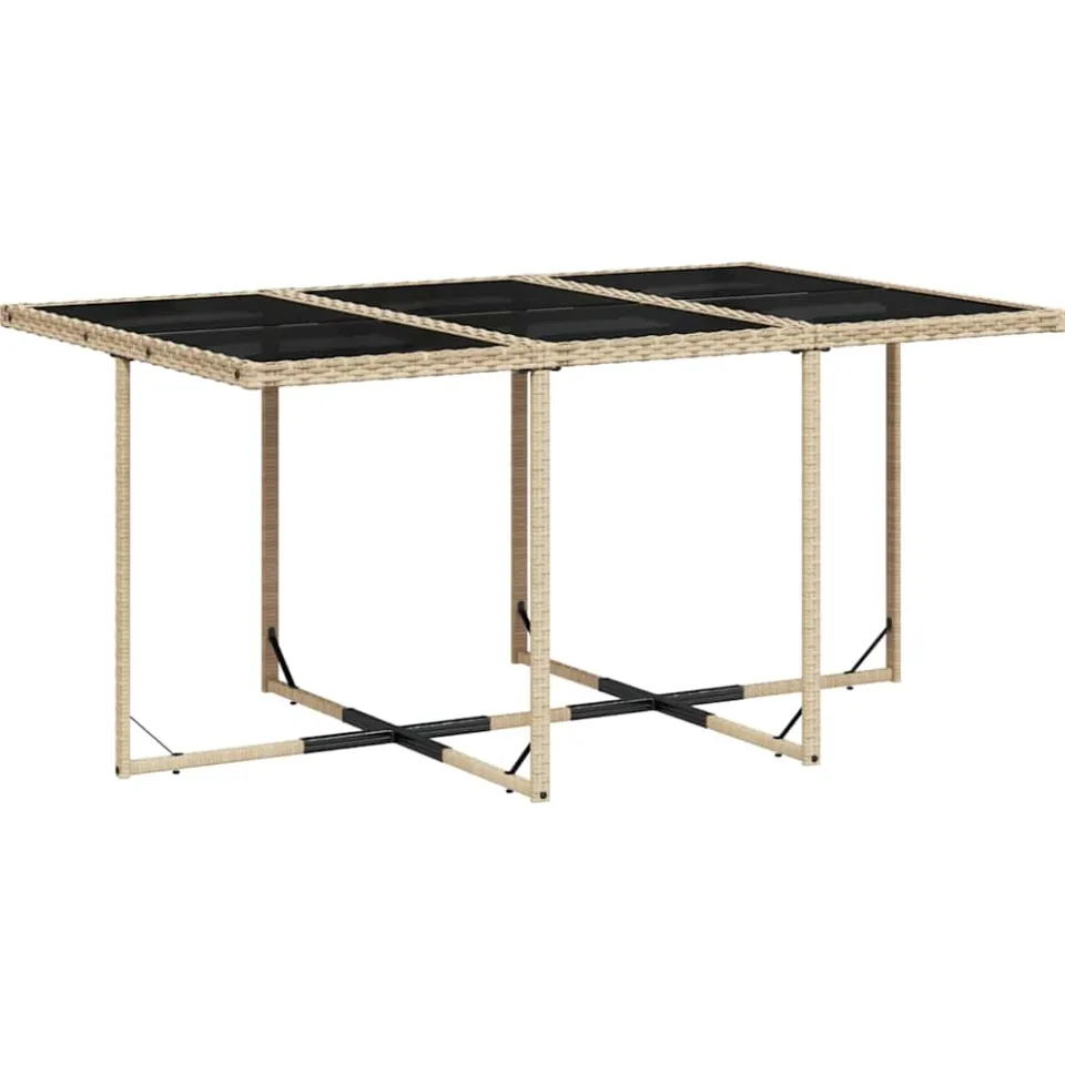 vidaXL 11-delige Tuinset met kussens poly rattan gemengd beige, foto 3