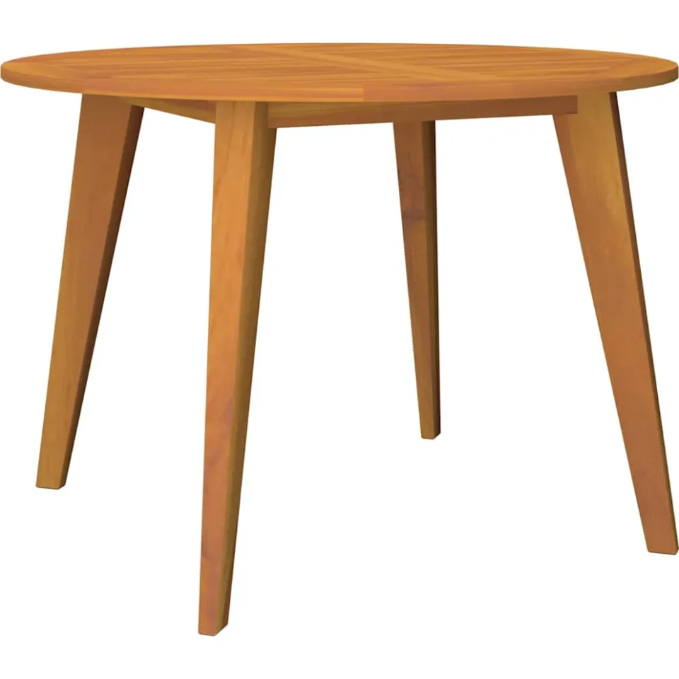 vidaXL Tuintafel Ø110x75 cm massief acaciahout bruin, foto 3