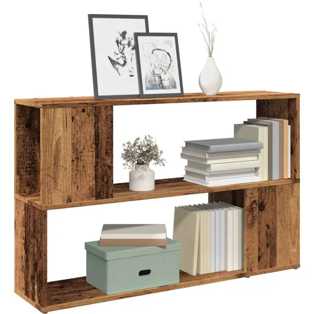 vidaXL Boekenkast 100x24x63 cm bewerkt hout oud houtkleurig Bruin