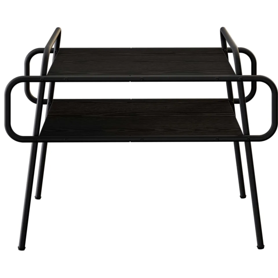 vidaXL Salontafel Zwart eiken 70 x 50 x 51 cm Bewerkt hout