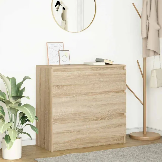 vidaXL Dressoir 80x35x76 cm spaanplaat sonoma eikenkleurig