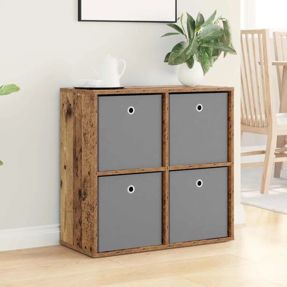vidaXL Dressoir Oudhout 68,5 x 32 x 67 cm bruin, foto 4