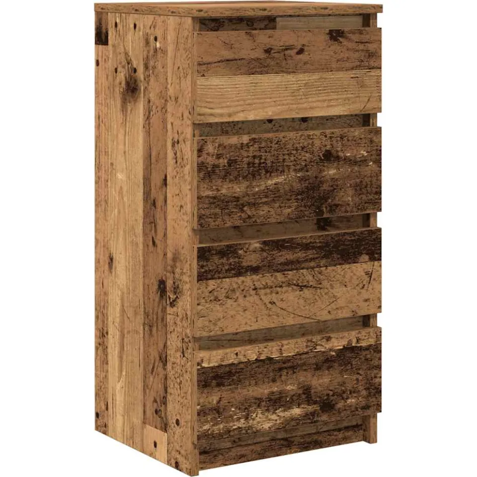 vidaXL Dressoir 37,5x35x76 cm bewerkt hout oud houtkleurig bruin, foto 4