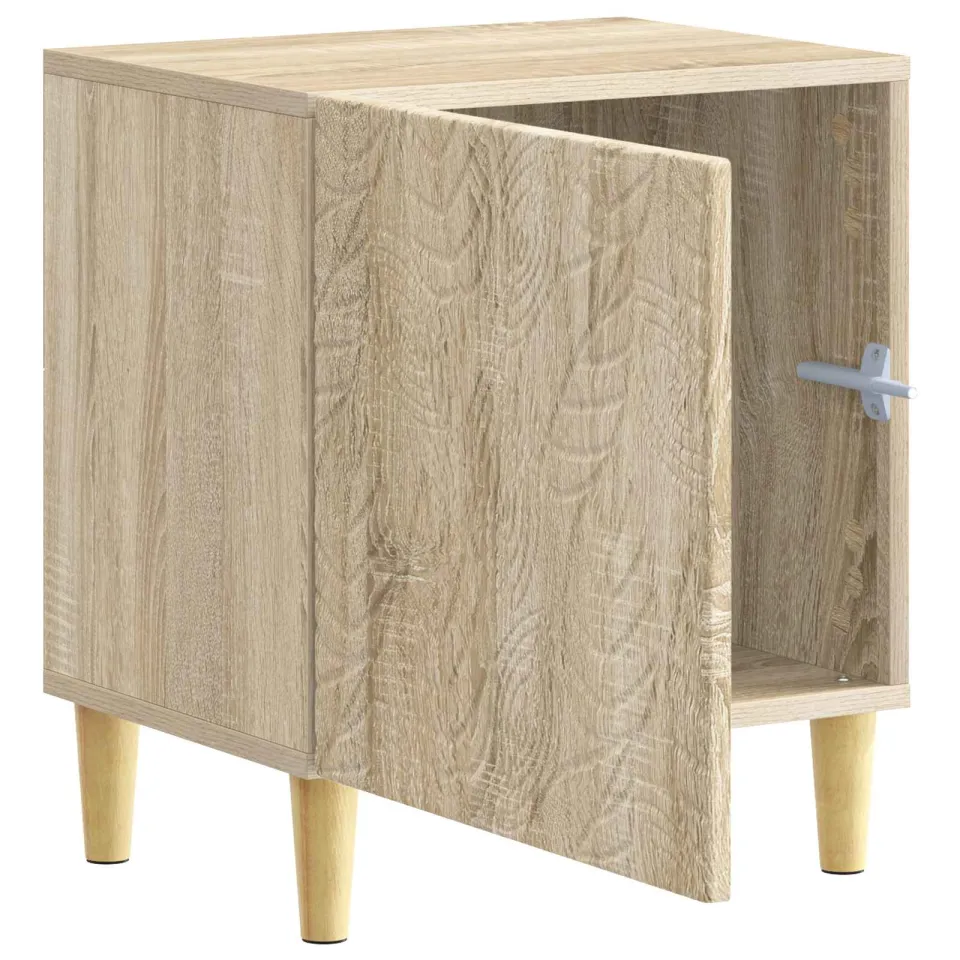 vidaXL Nachtkastje Sonoma Eiken 43 x 34,5 x 50 cm Bewerkt hout Bruin