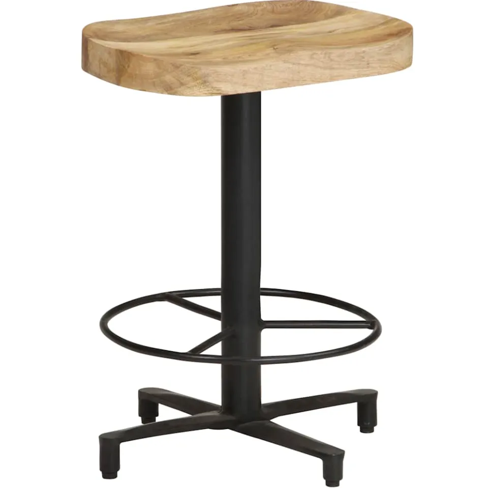 vidaXL Barkrukken 2 st 52 cm massief mangohout bruin, foto 2