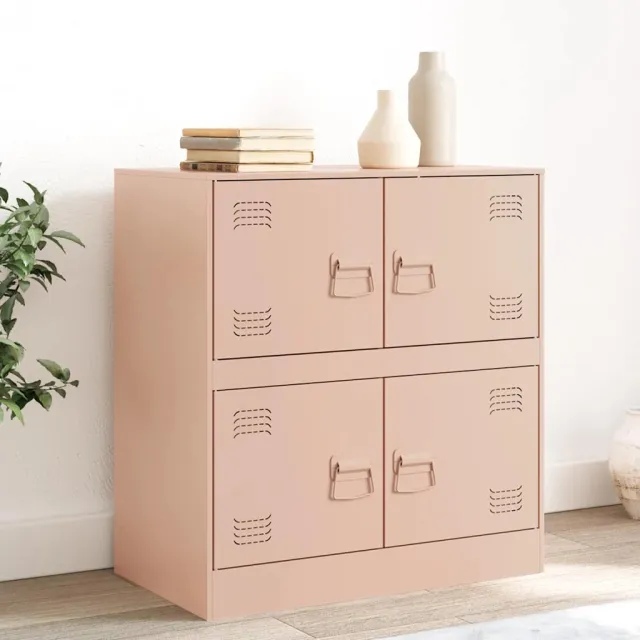 vidaXL Dressoir 67x39x73 cm staal roze, foto 2