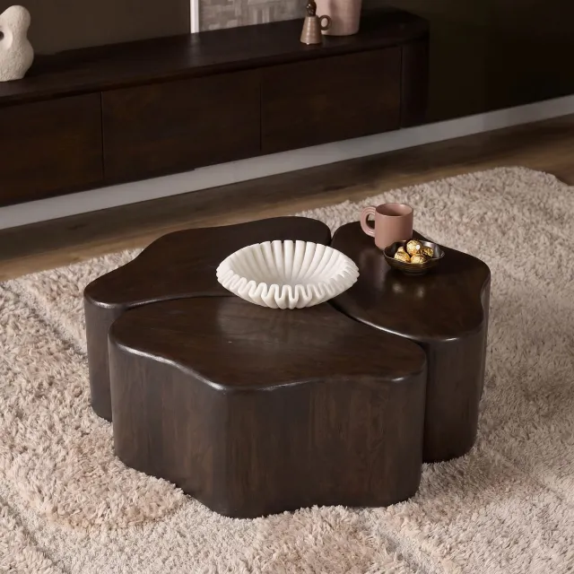 Starfurn Salontafel Elara - Bruin - 115x115x38 cm