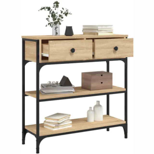 vidaXL Wandtafel 72,5x25x75 cm bewerkt hout sonoma eikenkleurig - Wandtafel - Wandtafels - Bijzettafel - Console Tafel