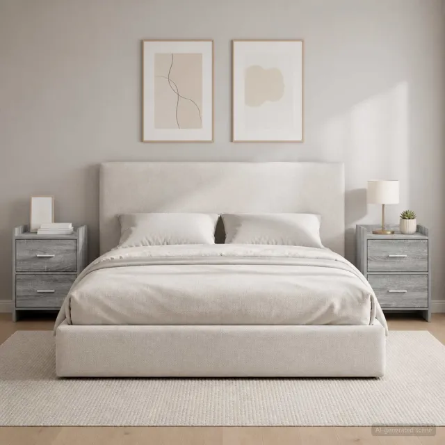 vidaXL Nachtkastjes 2 st Grijs Sonoma 40 x 30 x 60 cm Bewerkt hout, foto 2