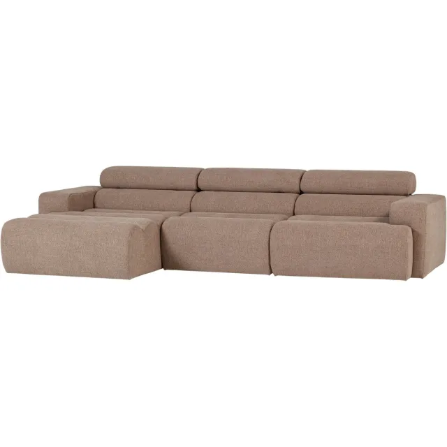WOOOD Novi Chaise Longue Bank Links - Polyester - Taupe