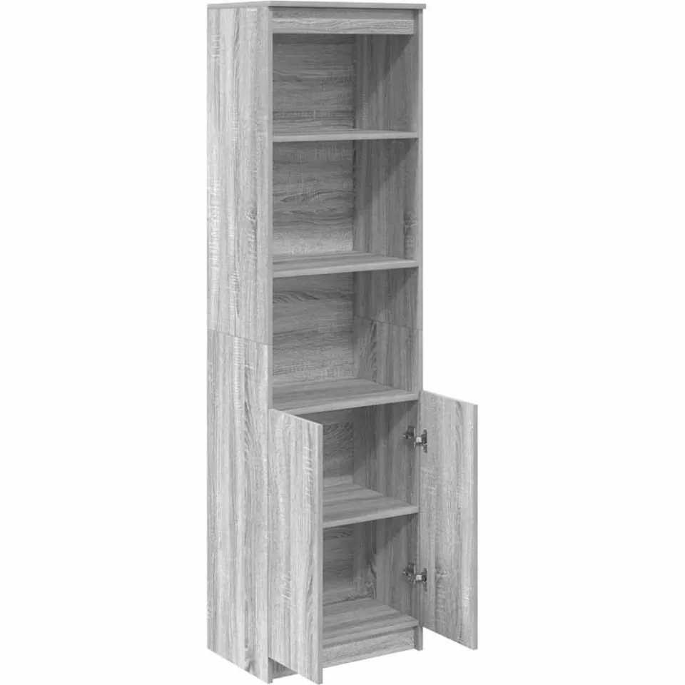 vidaXL Highboard 50x35x180 cm spaanplaat grijs Sonoma, foto 4