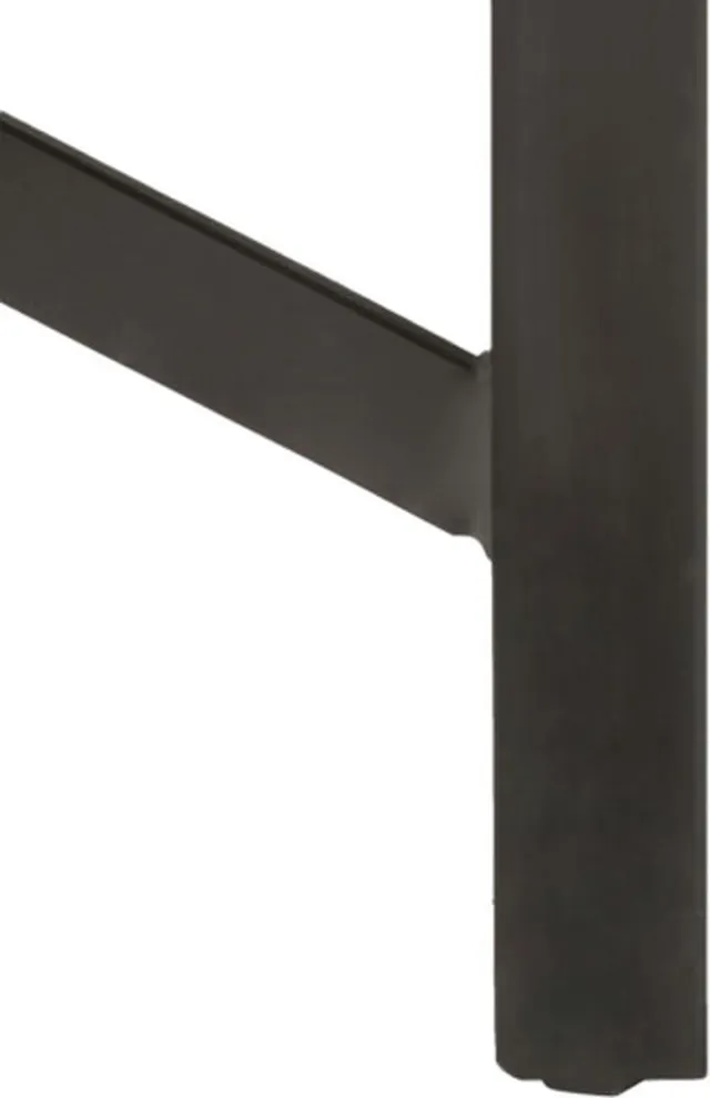 vidaXL Bartafel - 120x58x107 - cm - ruw - mangohout bruin en zwart