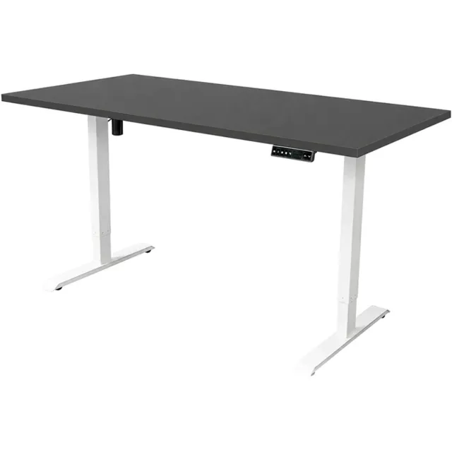 Sedero Elektrisch verstelbaar bureau - 140x80 cm - Single motor - Wit / Antraciet