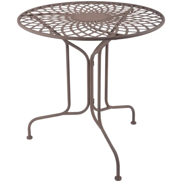Esschert Design metalen tafel rond bruin