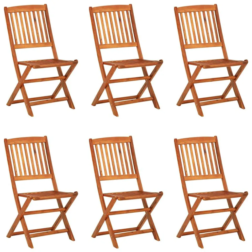 vidaXL 7-delige Tuinset 180x90x75 cm massief acaciahout Bruin