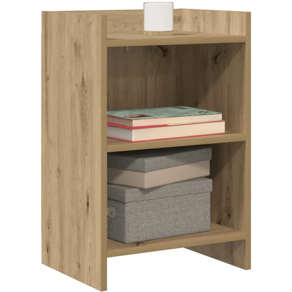 vidaXL Nachtkastjes 2 st Artisanaal eiken 40 x 30 x 60 cm Bewerkt hout, foto 2