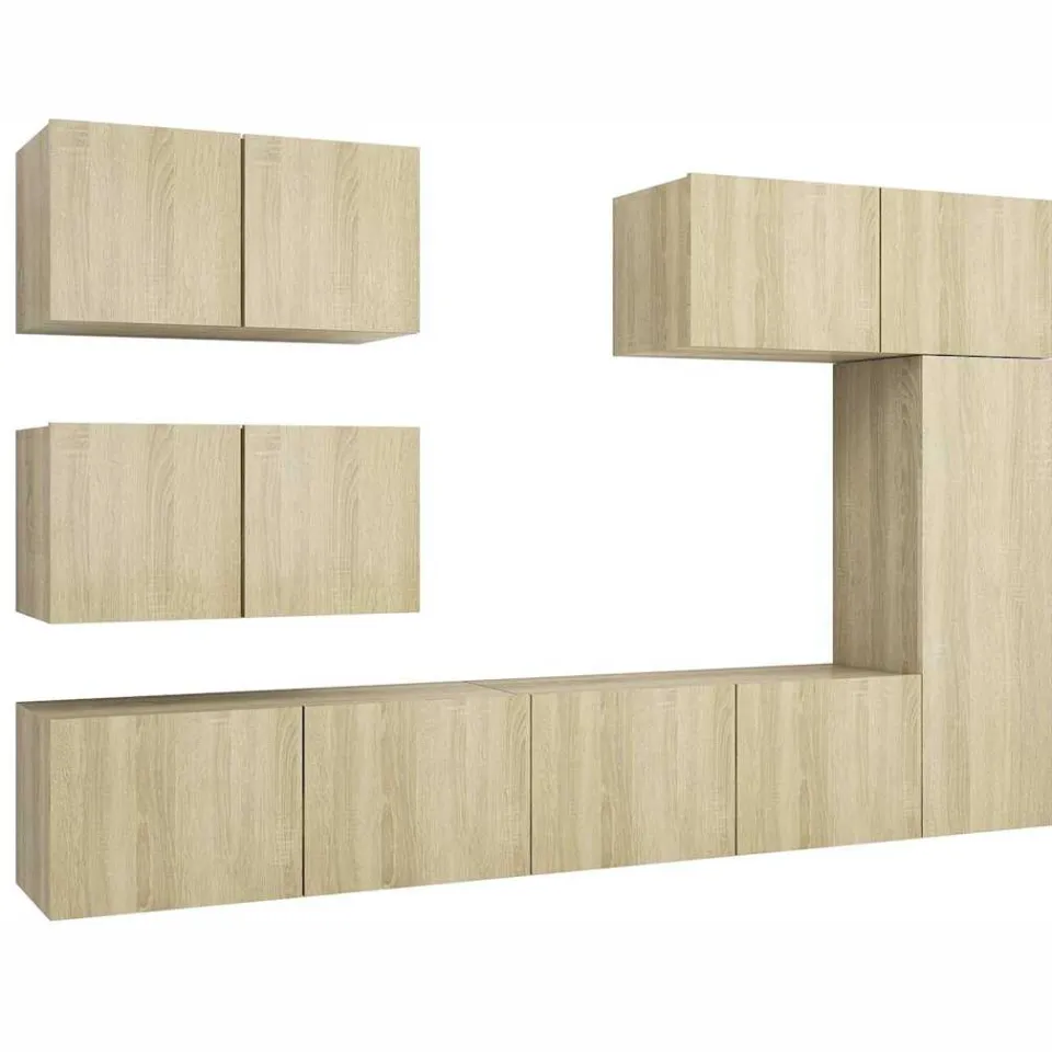 vidaXL 6-delige Tv-meubelset bewerkt hout sonoma eikenkleurig, foto 3