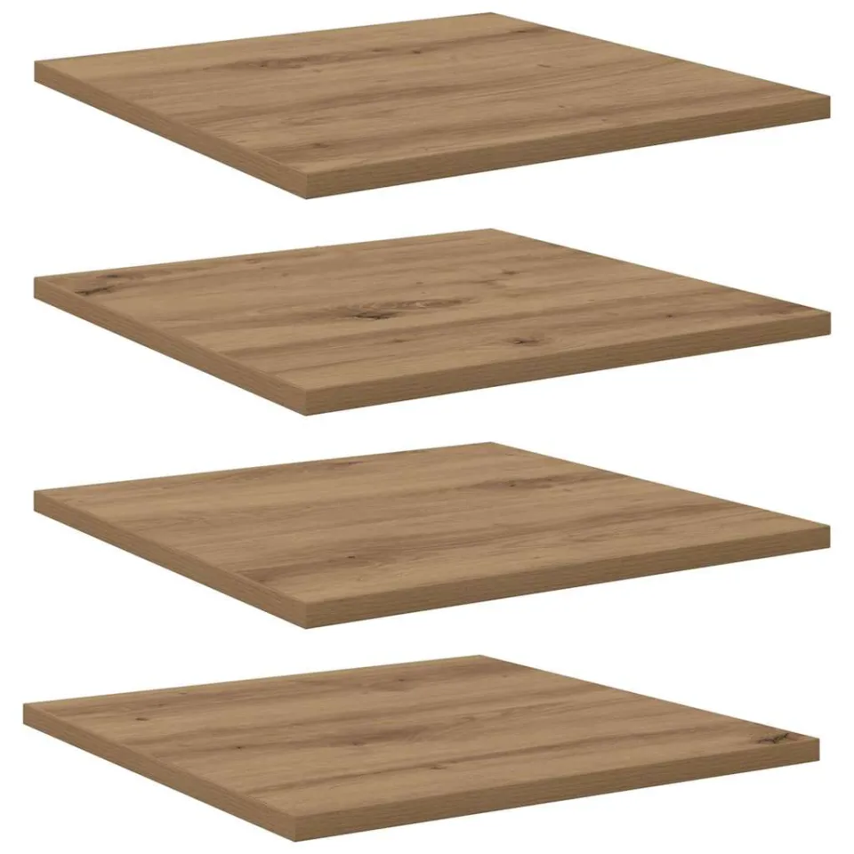 vidaXL Boekenplank Bord 3-laags 4 st 40 x 40 x 1,5 cm Bewerkt hout Bruin