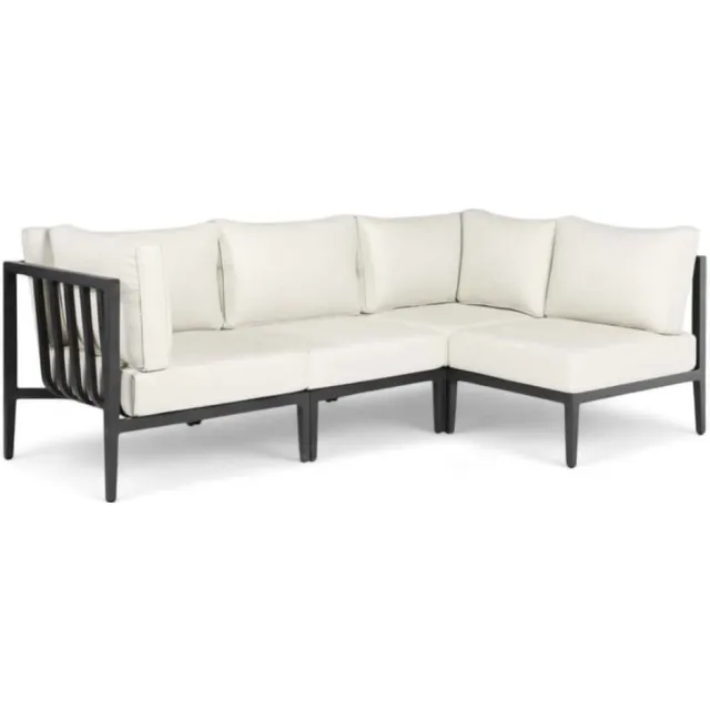 Belito Daan Chaise Longue Loungeset | Aluminium | Links Lang Zwart