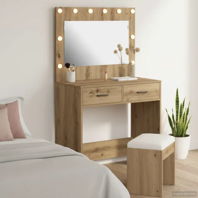 vidaXL Plafondtafel Artisan Eiken 78,5 x 41 x 135 cm Bewerkt hout, foto 2