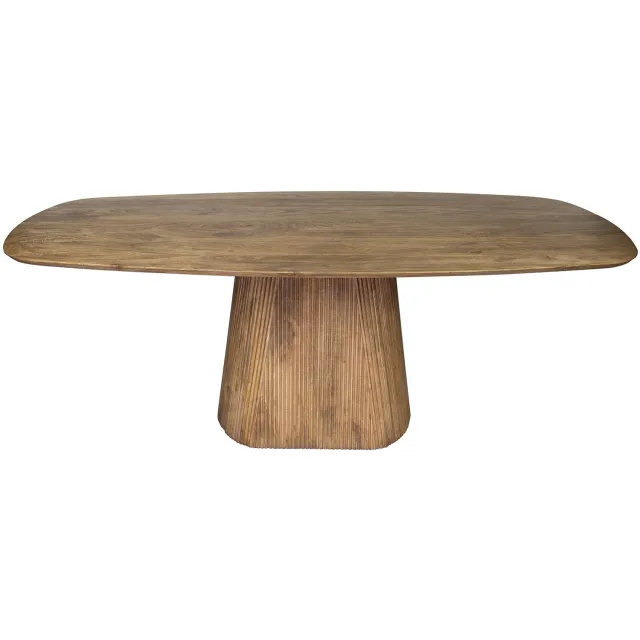 Nest of Nora Eettafel Vela - 215 cm - Ovaal massief mangohout - Zand - Eettafels voor 6 tot 8 personen / houten eettafel / deens design Beige