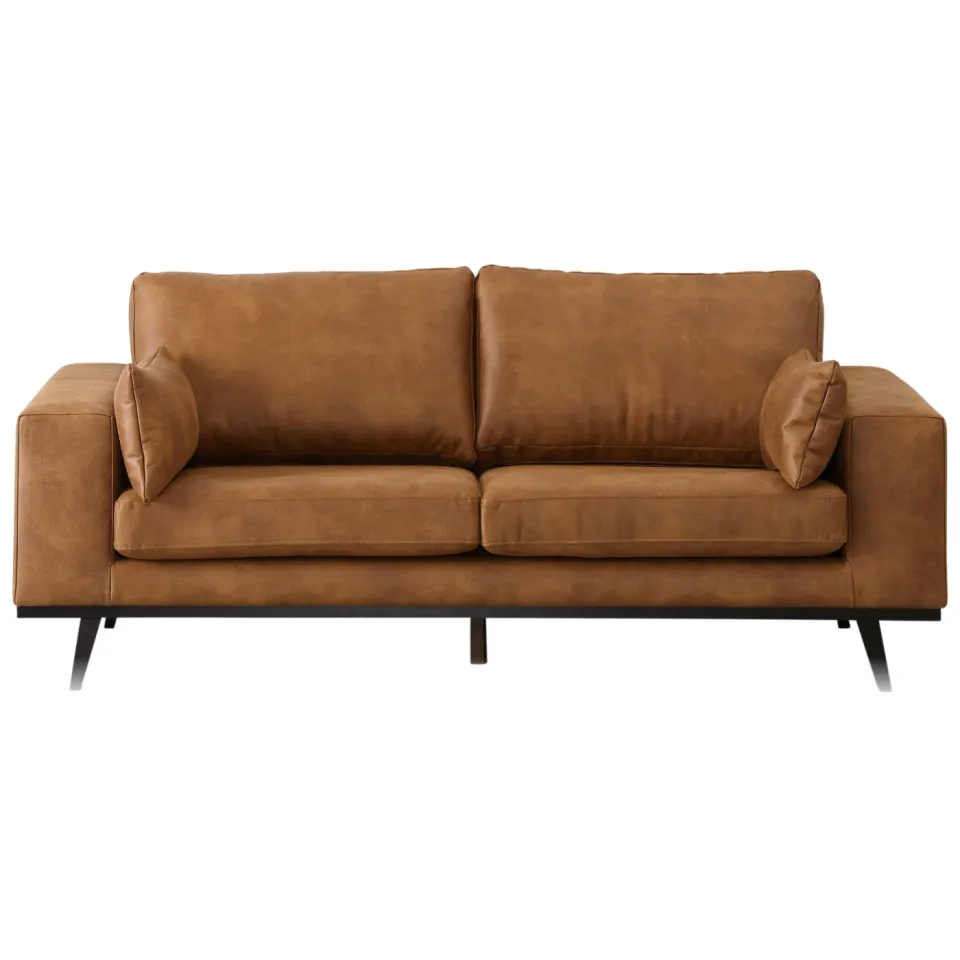 NOUS Living leren 2-zitsbank Torino - cognac