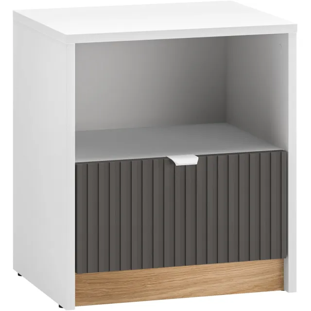Selsey Torino – Nachtkastje met 1 lade, 42 cm Wit