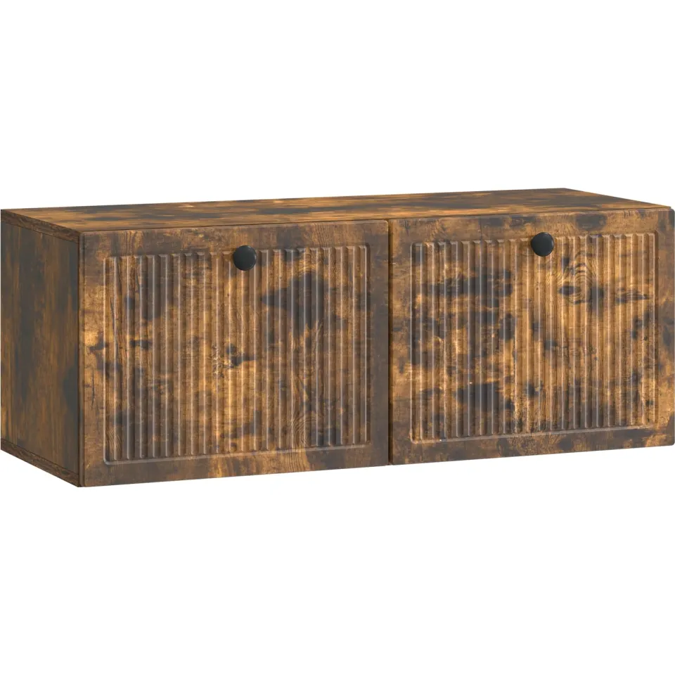 vidaXL Wandbeugel TV-kast Gerookt eiken 78,5 x 31 x 30 cm Bewerkt hout Bruin