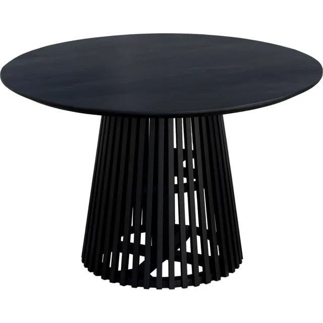 Lewis & Loft Eettafel Levi - Rond - FSC-gecertificeerd mangohout - Ø120 cm - Zwart, foto 2