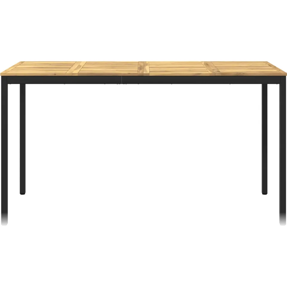 vidaXL Tuinbar Tafel NAARDEN Whitewash en zwart 196 x 80,5 x 105 cm Bruin